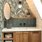 Tempaper Layered Palm Faux Grasscloth Peel &amp; Stick Wallpaper