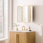Trifold Metal Wall Mirror