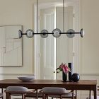 Bezel 6-Light Linear Chandelier (51.5")