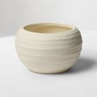 Rounded Ceramic Fluted Tabletop Planters