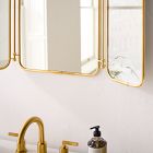 Trifold Metal Wall Mirror
