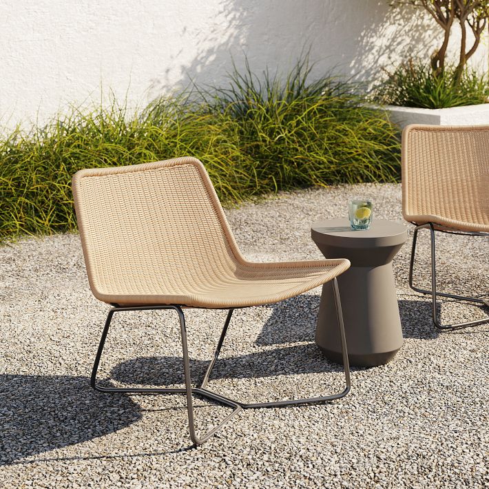 Outdoor Slope Collection Natural Lounge Chair, West Elm