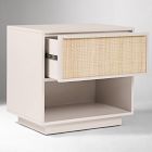 Callahan Solid Wood Rattan Nightstand (24")