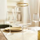 Horizon Lead-Free Crystal Gold-Rimmed Red Wine Glass Sets