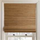 Custom Natural Mixed Weave Blackout Roman Shade
