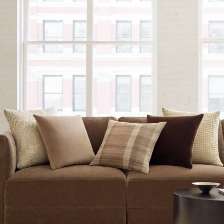 Taupe Plaid Pillows