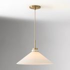 Open Box: Roslyn Pendant (16") - Milk Glass, Champagne Bronze