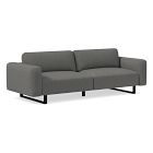 Open Box: Adelaide Sofa (97") Poly - Chenille Tweed Pewter, Matte Black