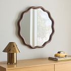 Round Wavy Wood Wall Mirror (18"&ndash; 26")