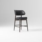 Open Box: Hyde Counter Stool (26") - Sierra Leather Licorice, Smoked Oak