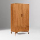 Open Box: Mid-Century Armoire (38") - Acorn