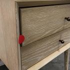 Open Box: Mid-Century Nightstand (18") - Cerused White, Oil-Rubbed Bronze