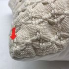 Open Box: Outdoor Stitched Diamond Grid Pillow (20"Sq) - White