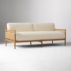 Open Box: Baycrest Outdoor Teak Sofa (73.2"W x 24"H) - Crosshatch Weave Alabaster, Natural