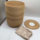 Open Box: Joseph Altuzarra Spiral Rattan Hamper with Lid - White Wash