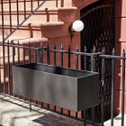 Open Box: Streamline Metal Railing Planter (24"W x 12.5"H) - Antique Bronze