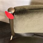 Open Box: Alessio Dining Chair - Deluxe Velvet Juniper, Champagne Bronze