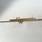Open Box: Elyse Rounded Adjustable Rod, Single (48"-88") - Antique Brass