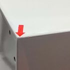 Open Box: Mid-Century Bathroom Storage Cabinet - White Lacquer, Chrome