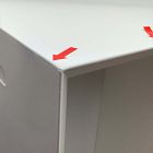 Open Box: Mid-Century Bathroom Storage Cabinet - White Lacquer, Chrome