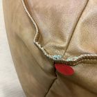 Open Box: Modern Bean Bag Lounger, Large (33"W x 23"H) - Vegan Leather Caramel