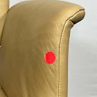 Open Box: Nelson Leather Swivel Office Chair - Ludlow Leather Cumin, Burnished Bronze
