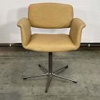 Open Box: Nelson Leather Swivel Office Chair - Ludlow Leather Cumin, Burnished Bronze