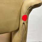 Open Box: Nelson Leather Swivel Office Chair - Ludlow Leather Cumin, Burnished Bronze
