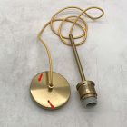 Open Box: Sculptural Glass Pendant Hardwired Canopy Base - Antique Brass