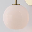 Open Box: Sculptural Glass Shade, Mini Globe (6.5") - Milk Glass