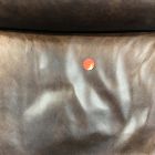 Open Box: Kristoff Leather Swivel Chair - Weston Leather Molasses, Polished Stainless Steel