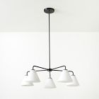 Sculptural 5-Light Cone Chandelier (35")