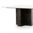 Aluminum Cross Base Rectangle Coffee Table (55")