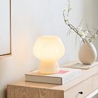 Ribbed Glass Table Lamp (9" - 13")