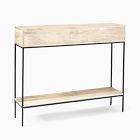 Industrial Solid Wood Storage Skinny Console (42")