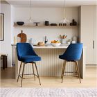 Mid-Century Swivel Counter Stool - Metal Legs