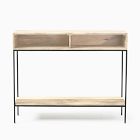 Industrial Solid Wood Storage Skinny Console (42")
