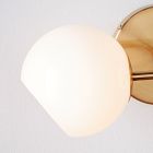 Staggered Glass Partial Shade - Open Side (Milk)