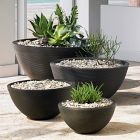 Lightweight Grooved Indoor/Outdoor Bowl Planters