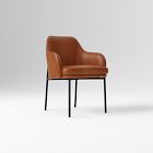 Jack Leather Metal Dining Arm Chair
