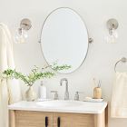 Metal Frame Pivot Oval Wall Mirror - 26"