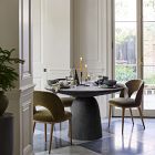 Leona Marble Round Dining Table (48"&ndash;60")