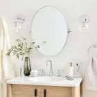 Metal Frame Pivot Oval Wall Mirror - 26"