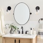 Metal Frame Pivot Oval Wall Mirror - 26"