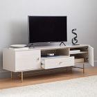 Modernist Wood &amp; Lacquer Media Console (68"&ndash;80")