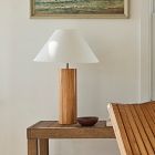 Modern Wood Column Table Lamp (25.5")
