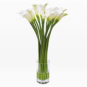 Faux Calla Lilly Bouquet w/ Vase
