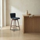 Boulder Leather Swivel Counter Stool