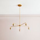 Open Box: Sculptural 5 Light Chandelier Canopy Base - Antique Brass