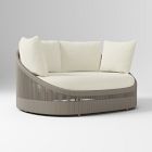 Porto Statement Lounge Chair Cushion Cover, Crosshatch Weave, Alabaster